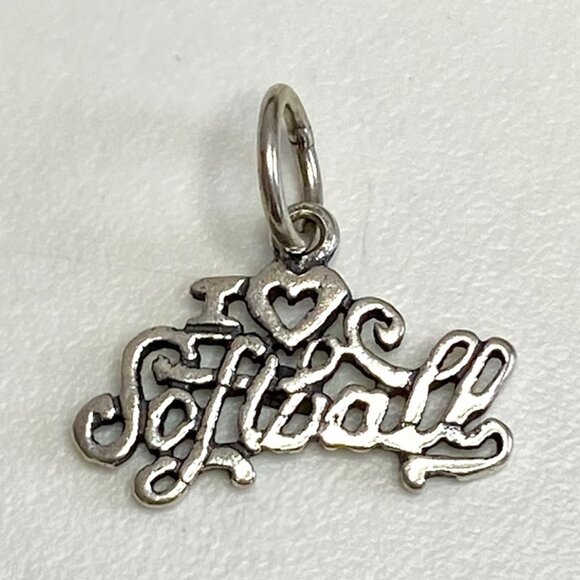 Jewelry - STERLING SILVER "I LOVE SOFTBALL" CHARM or PENDENT